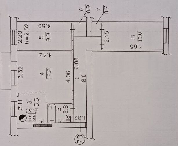 Продается 3 - х комнатная квартира, ул. Краснофлотская арт 3302