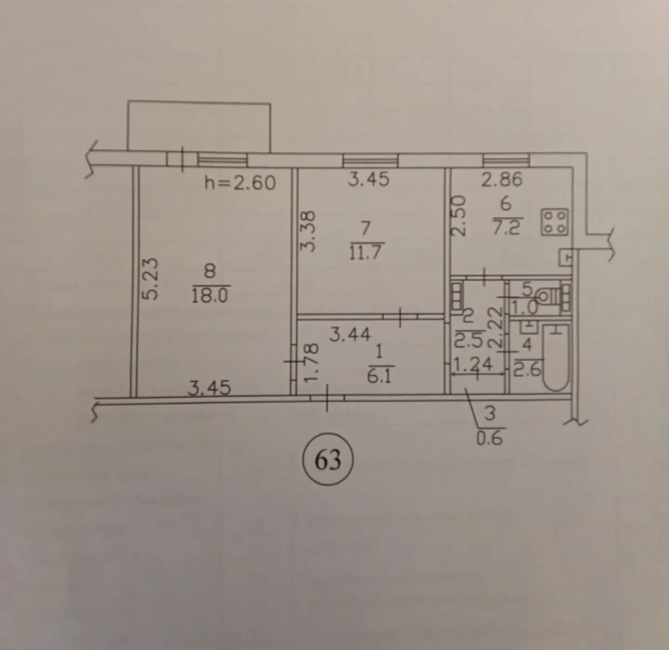 Продается 2 - х комнатная квартира, ул. Высоцкого, мкр. Текстильщик, арт. 5875
