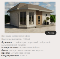 ИЖС (индивидуальное жилищное строительство)Типовой проект "АНСАР". ЛЬГОТНАЯ ИПОТЕКА 2 %.